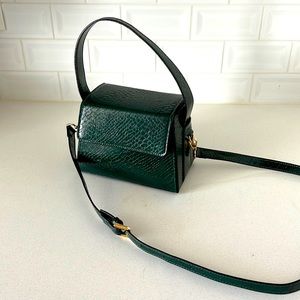 Top Shop Green Faux Croc Bag